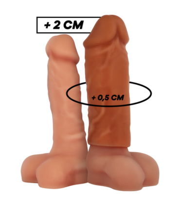 VIRILXL - EXTENSIÓN DE PENE LIQUID SILICONE V3 MARRÓN