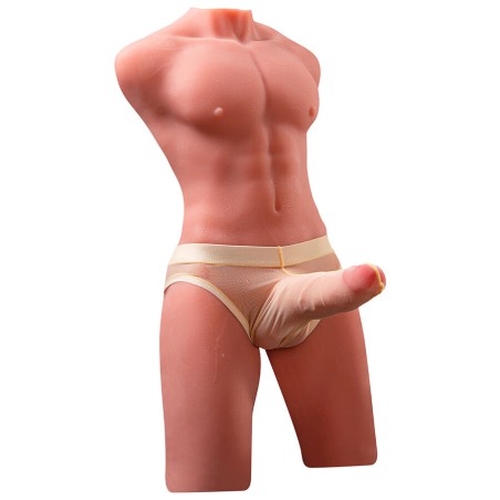XISE - JASON HALF BODY TORSO REALÍSTICO MASCULINO CON THRUSTING Y VIBRACIÓN 55 CM