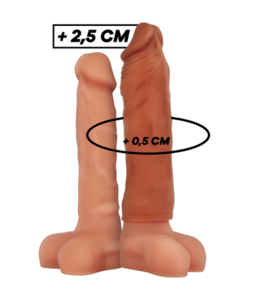 VIRILXL - EXTENSIÓN DE PENE LIQUID SILICONE V5 MARRÓN