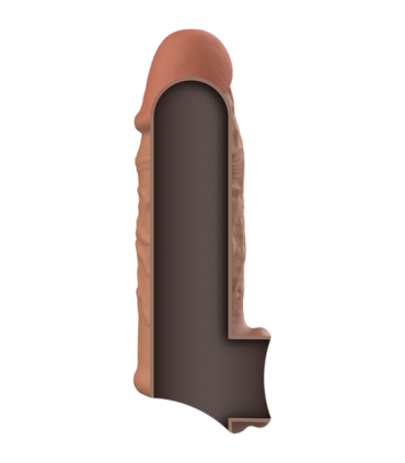 VIRILXL - EXTENSIÓN DE PENE LIQUID SILICONE V7 MARRÓN