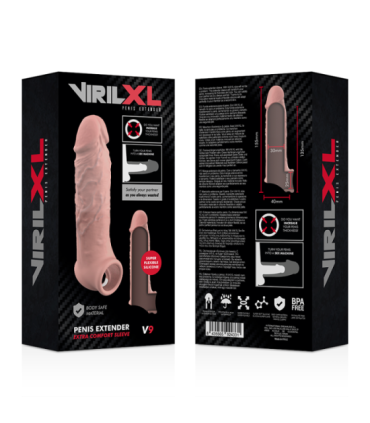 VIRILXL - EXTENSION DE PENE LIQUID SILICONE V9 NATURAL