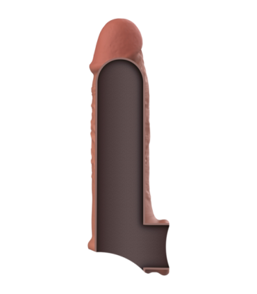 VIRILXL - EXTENSIÓN DE PENE LIQUID SILICONE V9 MARRÓN