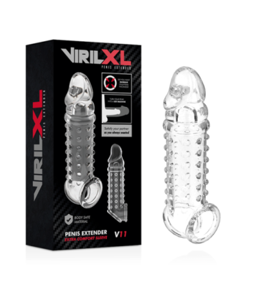 VIRILXL - EXTENSION Y FUNDA  DE PENE  V11 TRANSPARENTE