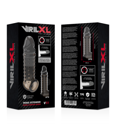VIRILXL - EXTENSION Y FUNDA DE PENE  V11 NEGRO
