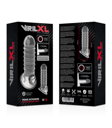 VIRILXL - EXTENSION Y FUNDA  DE PENE  V15 TRANSPARENTE