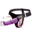 BAILE - ARNÉS ANAL Y VAGINAL FEMENINO LILA PUNTO G 17 CM