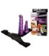 BAILE - ARNÉS ANAL Y VAGINAL FEMENINO LILA PUNTO G 17 CM