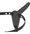 FETISH SUBMISSIVE HARNESS - SILICONA NEGRO 15 CM