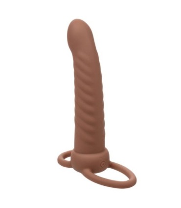 CALEXOTICS - MAXX DOBLE PENETRADOR ACANALADO 10 VIBRACIONES MULATO