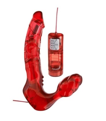 TOYJOY - ARNÉS DOBLE PENETRACIÓN SIN CORREAS CON VIBRADOR