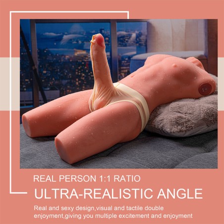 XISE - JASON HALF BODY TORSO REALÍSTICO MASCULINO CON THRUSTING Y VIBRACIÓN 55 CM