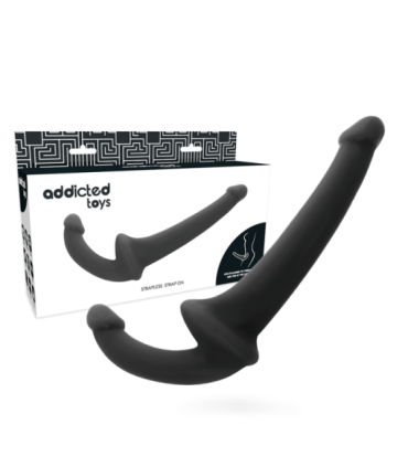 ADDICTED TOYS - DILDO CON ARNÉS SIN SUJECIÓN NEGRO