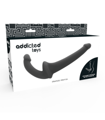 ADDICTED TOYS - DILDO CON ARNÉS SIN SUJECIÓN NEGRO