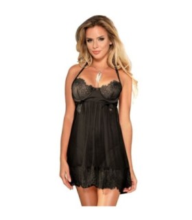 SUBBLIME - BABYDOLL CON LAZOS NEGRO S/M