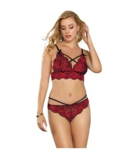 SUBBLIME - SET DOS PIEZAS TOP Y PANTIES ENCAJE S/M