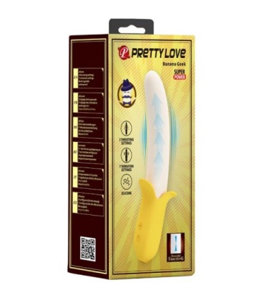 PRETTY LOVE - BANANA GEEK SUPER POWER 7 VIBRACIONES UP&DOWN SILICONA NEGRO