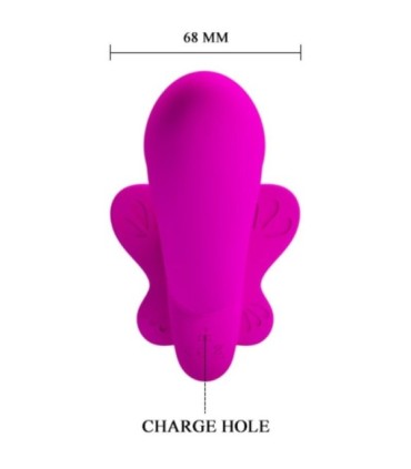 PRETTY LOVE - VALERIE VIBRADOR DOBLE STRAP-ON 12 VIBRACIONES MORADO