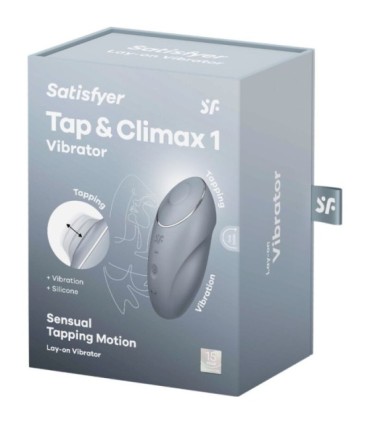 SATISFYER - TAP & CLIMAX 1 VIBRADOR LAY-ON GRIS