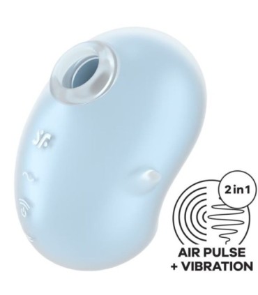 SATISFYER - CUTIE GHOST VIBRADOR LAY-ON AZUL CLARO
