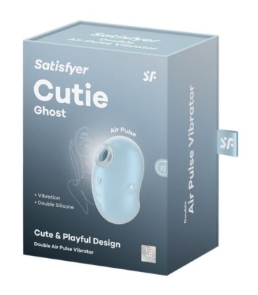 SATISFYER - CUTIE GHOST VIBRADOR LAY-ON AZUL CLARO