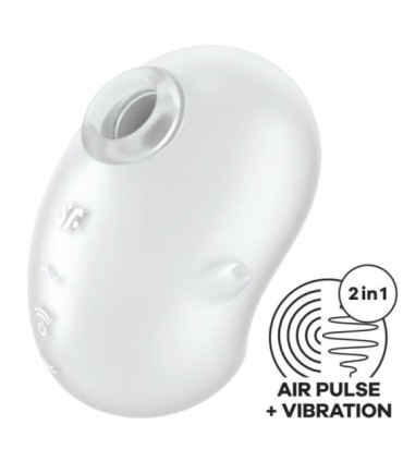 SATISFYER - CUTIE GHOST VIBRADOR LAY-ON BLANCO