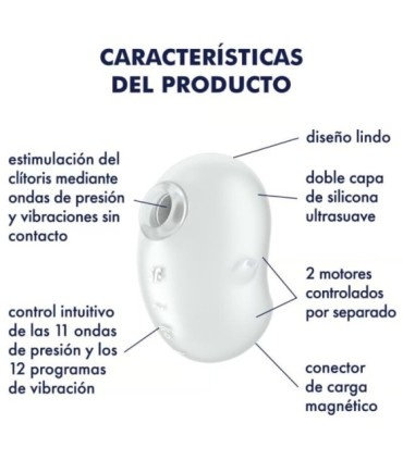 SATISFYER - CUTIE GHOST VIBRADOR LAY-ON BLANCO