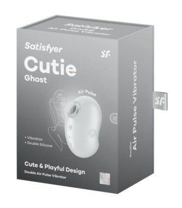 SATISFYER - CUTIE GHOST VIBRADOR LAY-ON BLANCO