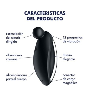 SATISFYER - SPOT ON 2 VIBRADOR LAY-ON NEGRO