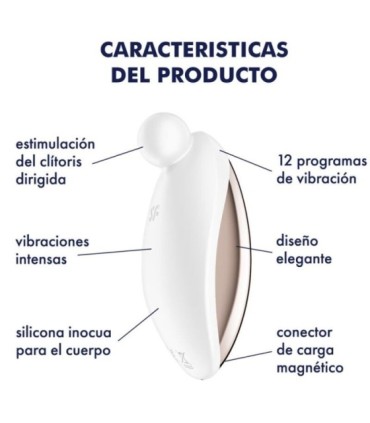 SATISFYER - SPOT ON 2 VIBRADOR LAY-ON BLANCO