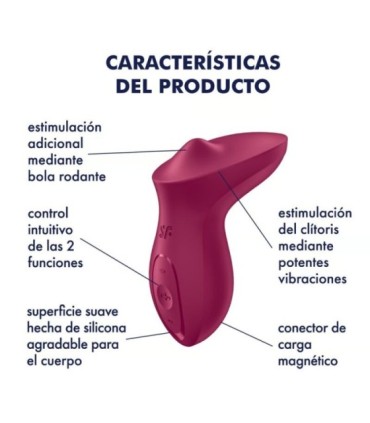 SATISFYER - EXCITERRR VIBRADOR LAY-ON CLÍTORIS FUCSIA