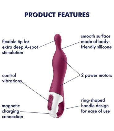SATISFYER - AMAZING 1 VIBRADOR PUNTO A BERRY