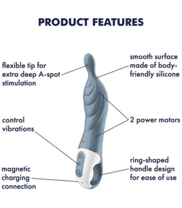 SATISFYER - AMAZING 2 VIBRADOR PUNTO A GRIS