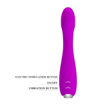 PRETTY LOVE - HECTOR VIBRADOR ELECTROSHOCK RECARGABLE & IMPERMEABLE MORADO