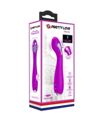 PRETTY LOVE - HECTOR VIBRADOR ELECTROSHOCK RECARGABLE & IMPERMEABLE MORADO