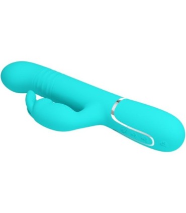 PRETTY LOVE - VIBRADOR COALE RABBIT PERLAS VERDE AGUA