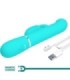 PRETTY LOVE - VIBRADOR COALE RABBIT PERLAS VERDE AGUA