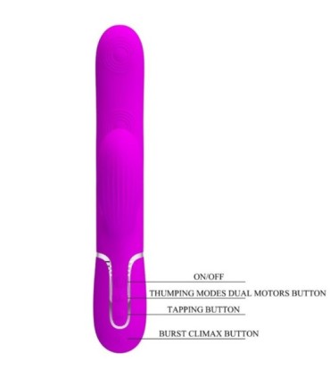 PRETTY LOVE - PERLITA VIBRADOR PUNTO G 3 EN 1 MULTIFUNCIÓN VIOETA