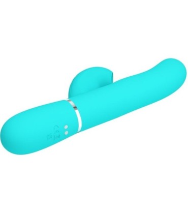 PRETTY LOVE - PERLITA VIBRADOR PUNTO G 3 EN 1 MULTIFUNCIÓN VERDE AGUA