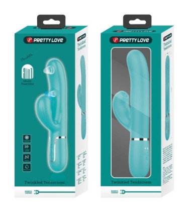 PRETTY LOVE - PERLITA VIBRADOR PUNTO G 3 EN 1 MULTIFUNCIÓN VERDE AGUA