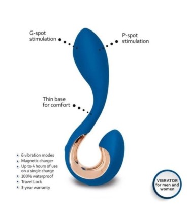 G-VIBE - GPOP 2 VIBRADOR PUNTO G Y P AZUL INDIGO