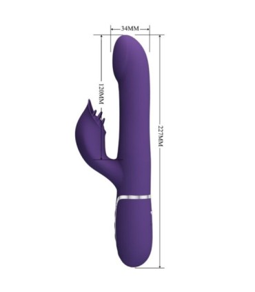 PRETTY LOVE - ZALIN VIBRADOR RABBIT PERLAS 4 EN 1 MORADO