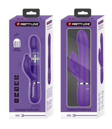 PRETTY LOVE - ZALIN VIBRADOR RABBIT PERLAS 4 EN 1 MORADO