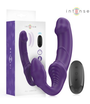 INTENSE - JILL VIBRADOR DOBLE 20 CM VIOLETA CONTROL REMOTO