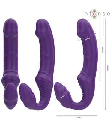 INTENSE - JILL VIBRADOR DOBLE 20 CM VIOLETA CONTROL REMOTO
