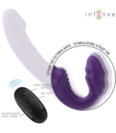 INTENSE - JILL VIBRADOR DOBLE 20 CM VIOLETA CONTROL REMOTO