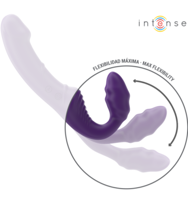 INTENSE - JILL VIBRADOR DOBLE 20 CM VIOLETA CONTROL REMOTO