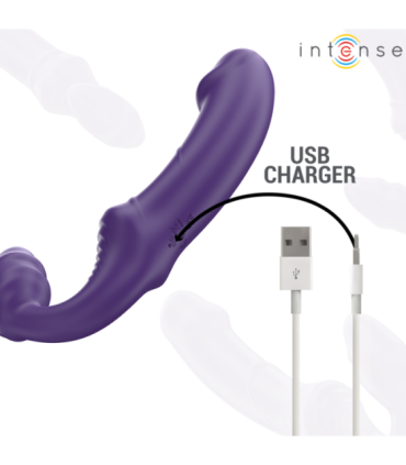 INTENSE - JILL VIBRADOR DOBLE 20 CM VIOLETA CONTROL REMOTO