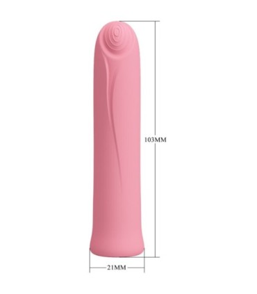 PRETTY LOVE - CURTIS MINI VIBRADOR SUPER POWER 12 VIBRACIONES SILICONA ROSA