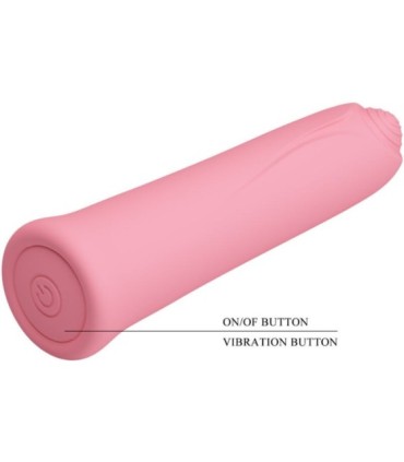 PRETTY LOVE - CURTIS MINI VIBRADOR SUPER POWER 12 VIBRACIONES SILICONA ROSA