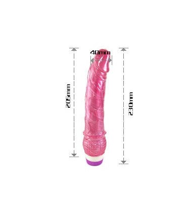 BAILE - VIBRADOR ROJO REALÍSTICO 23 CM